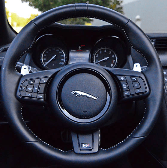 Steering Wheel Cover for Jaguar F - Type SVR 2016 - 2021 - Mewantx