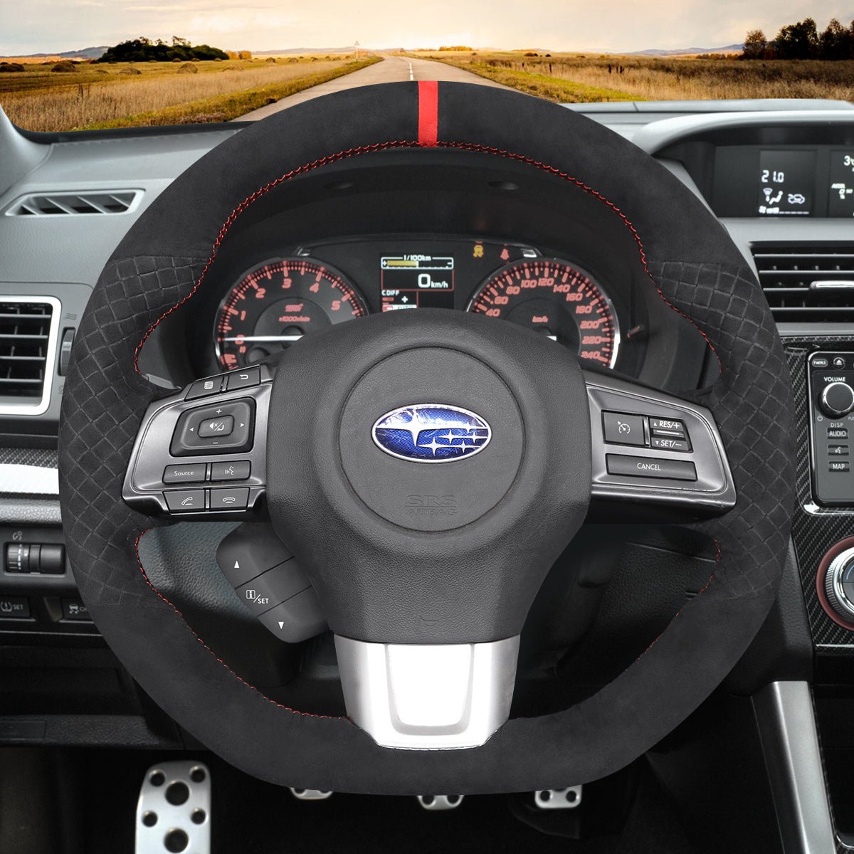 Steering Wheel Cover For Subaru WRX STI 2015 - 2021 - Mewantx