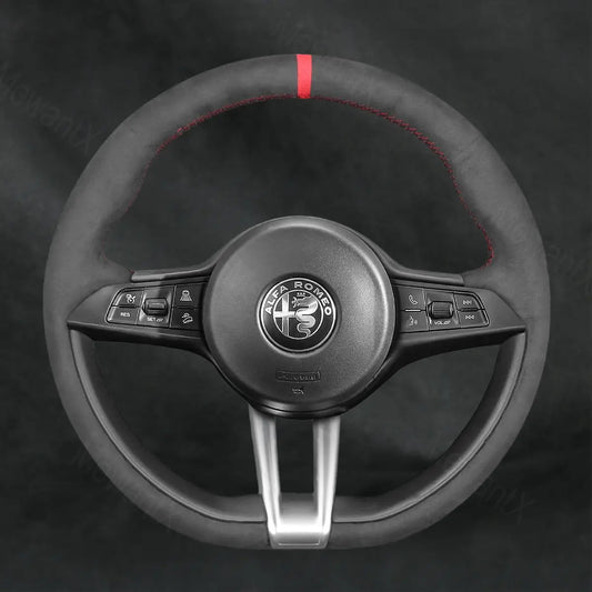 Steering Wheel Cover for Alfa Romeo Giulia Quadrifoglio 2016 - 2020 - Mewantx