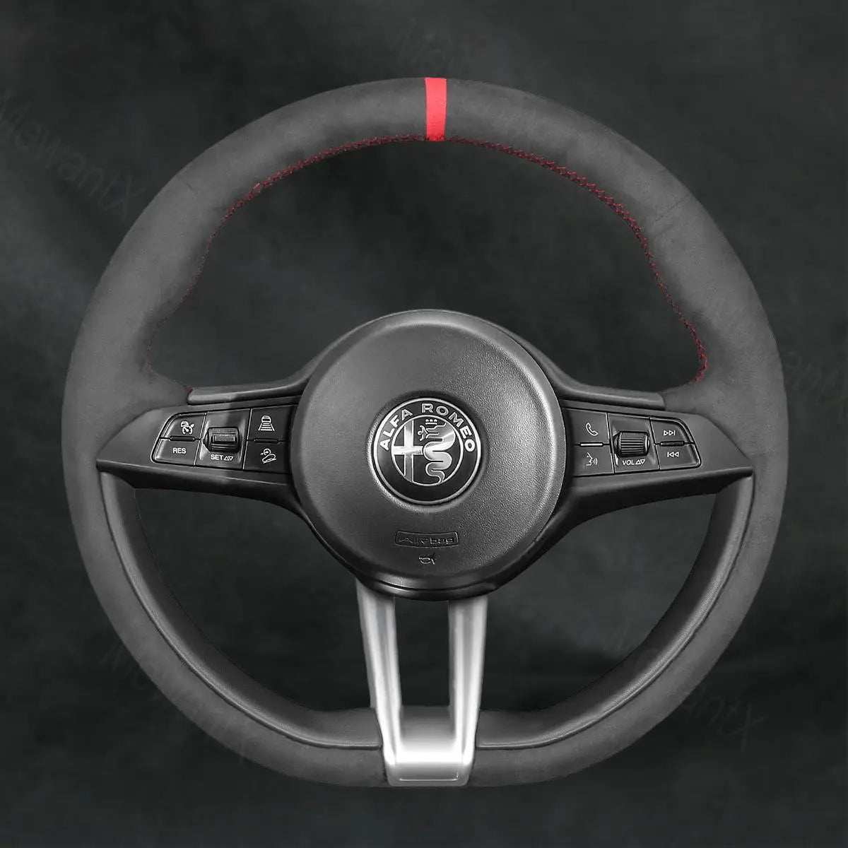Steering Wheel Cover for Alfa Romeo Stelvio Quadrifoglio 2017 - 2020 - Mewantx