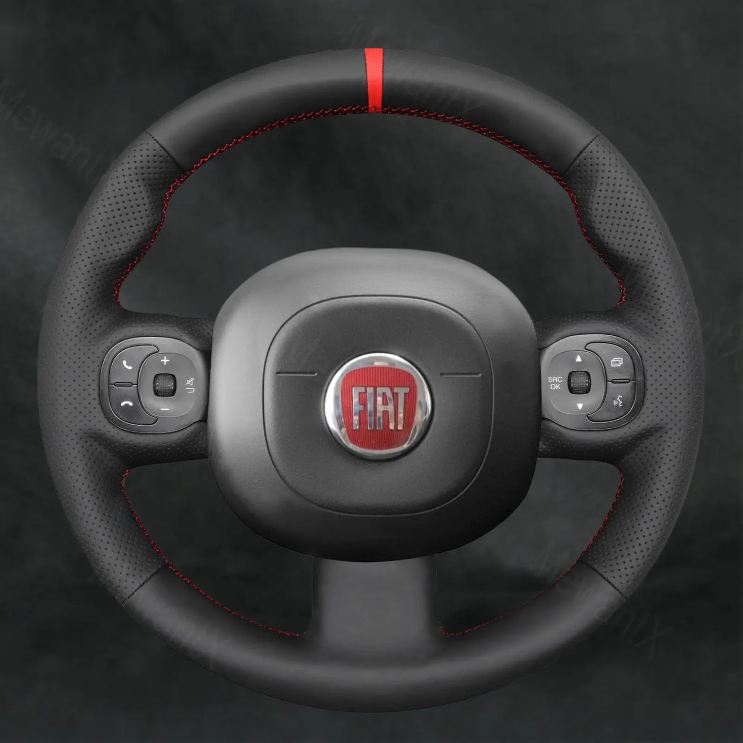 Steering Wheel Cover for Fiat Panda 2012 - 2024 with bulge - Mewantx