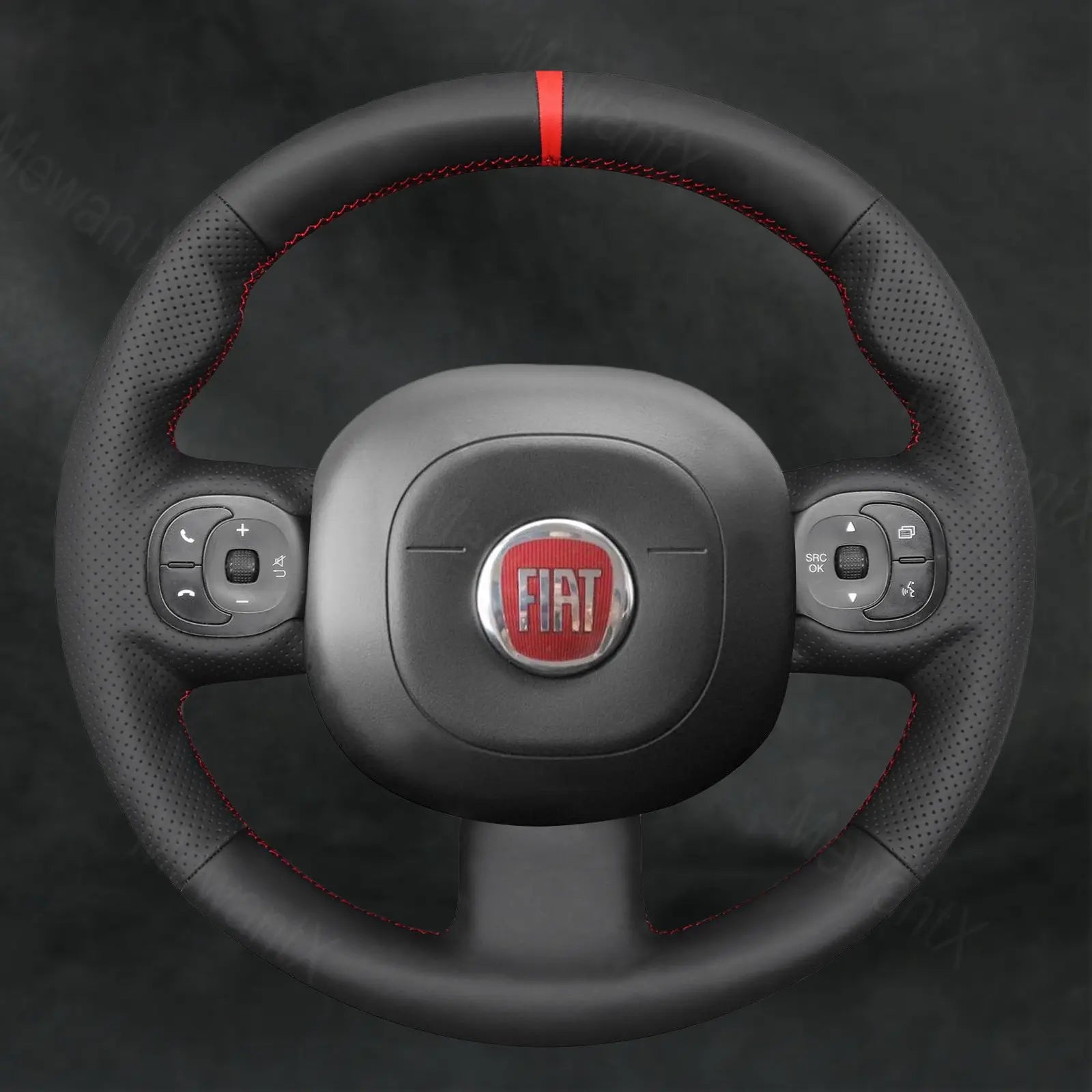 Steering Wheel Cover for Fiat Panda 2012 - 2024 with bulge - Mewantx