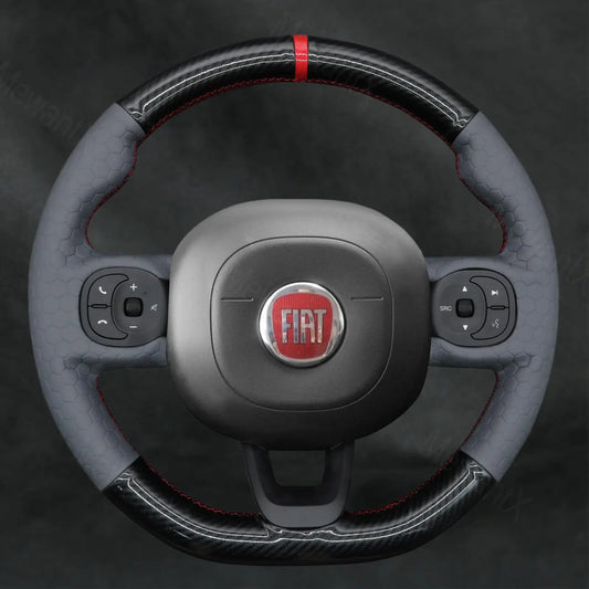 Steering Wheel Cover for Fiat Panda 2012 - 2024 with Muti - function Button - Mewantx
