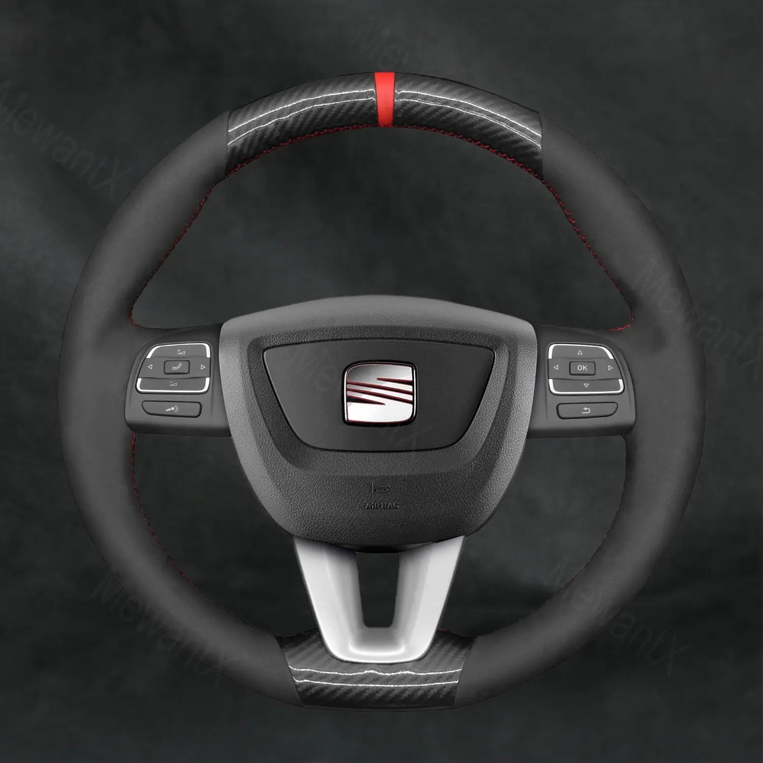 Steering Wheel Cover for Seat Alhambra 2009 - 2012 - Mewantx