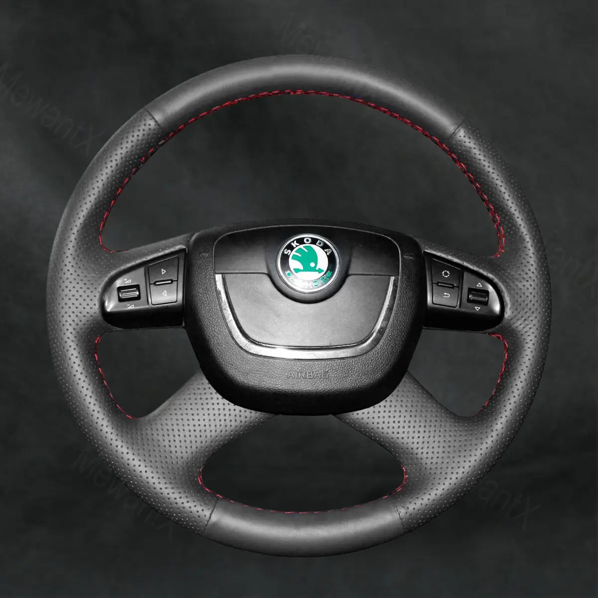 Steering Wheel Cover for Skoda Roomster 2009 - 2012 with Muti - function Button - Mewantx