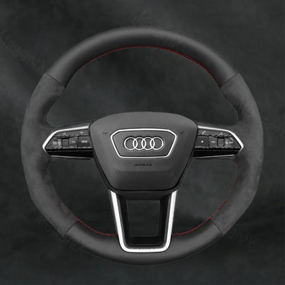 Steering Wheel Cover For Audi A6 Avant Allroad S6 RS 6 C84K 2018 - 2022 - Mewantx