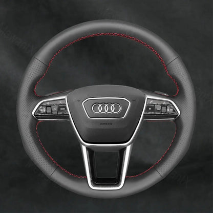Steering Wheel Cover For Audi A6 Avant Allroad S6 RS 6 C84K 2018 - 2022 - Mewantx