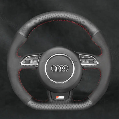 Steering Wheel Cover For Audi A7 S7 RS 7 2012 - 2018 - Mewantx