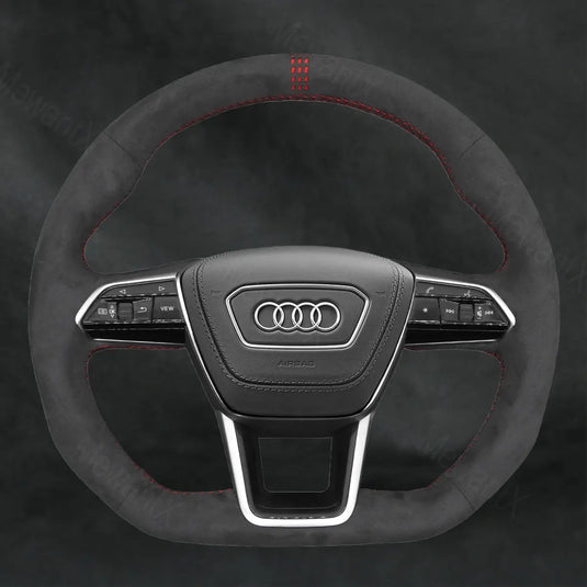 Steering Wheel Cover For Audi A7 S7 RS 7 4K8 2018 - 2022 - Mewantx