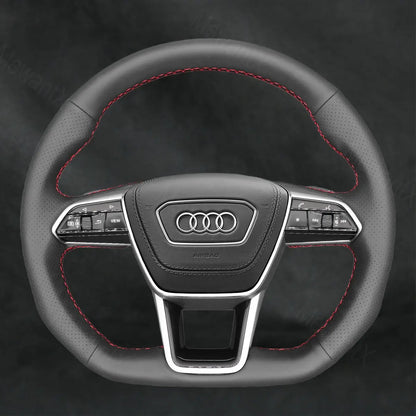 Steering Wheel Cover For Audi A7 S7 RS 7 4K8 2018 - 2022 - Mewantx