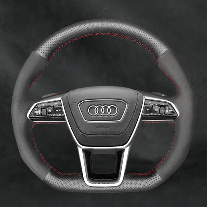 Steering Wheel Cover For Audi A7 S7 RS 7 4K8 2018 - 2022 - Mewantx