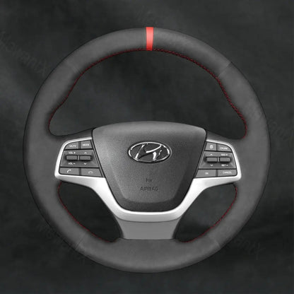 Steering Wheel Cover For Hyundai Elantra VI 2015 - 2018 - Mewantx