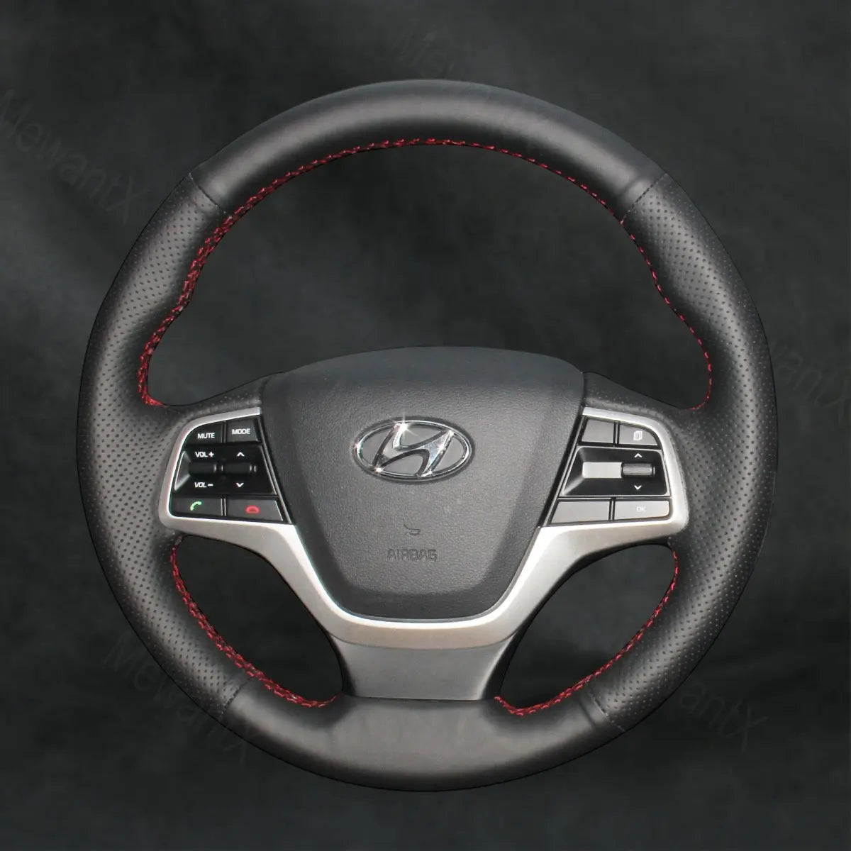Steering Wheel Cover For Hyundai Elantra VI 2015 - 2018 - Mewantx