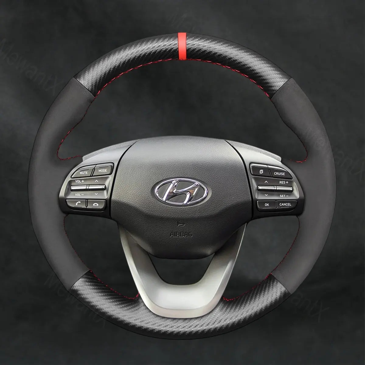 Steering Wheel Cover For Hyundai Kona 2017 - 2023 - Mewantx