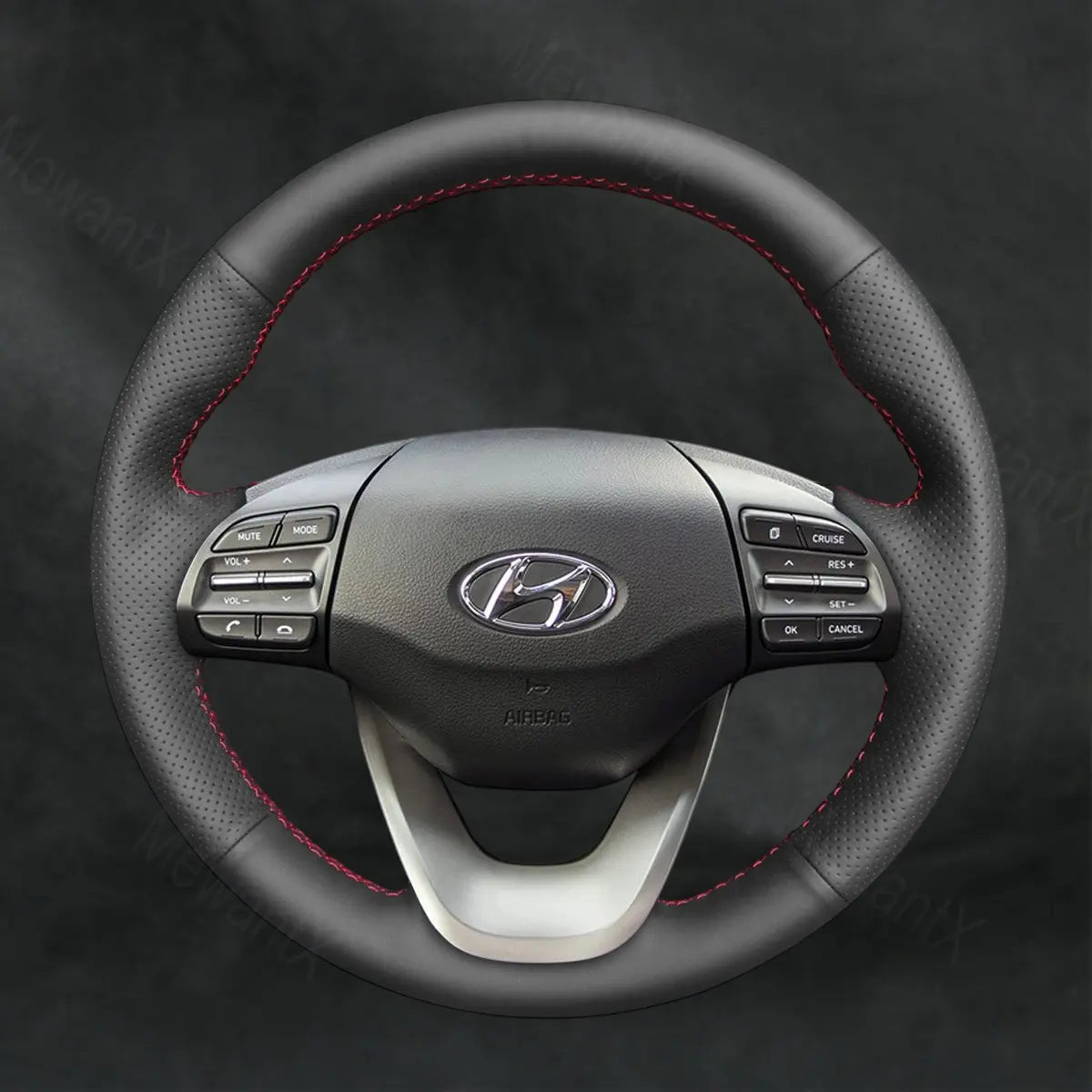 Steering Wheel Cover For Hyundai Kona 2017 - 2023 - Mewantx