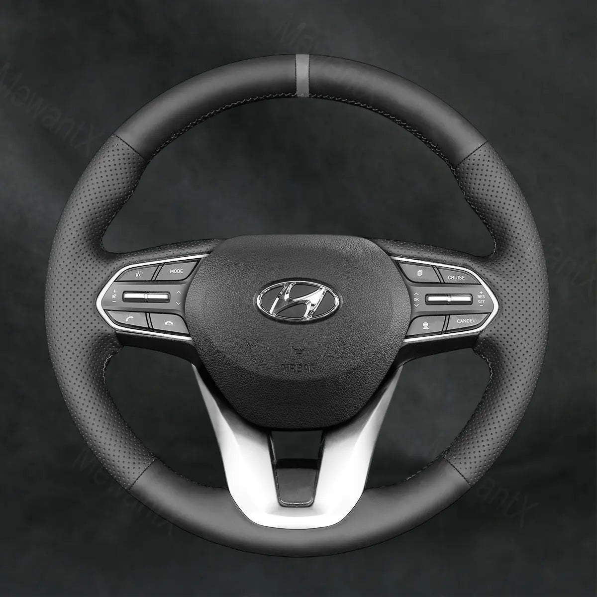 Discover MewantX Custom Steering Wheel Cover For Hyundai Santa Fe IV 2018 - 2023 Mewant delivers comfort, grip, style, protection and durable quality.