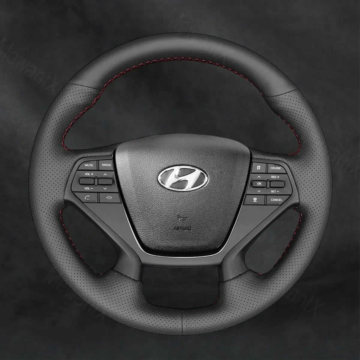 Steering Wheel Cover For Hyundai Sonata 4 - Spoke 2015 - 2019 - Mewantx