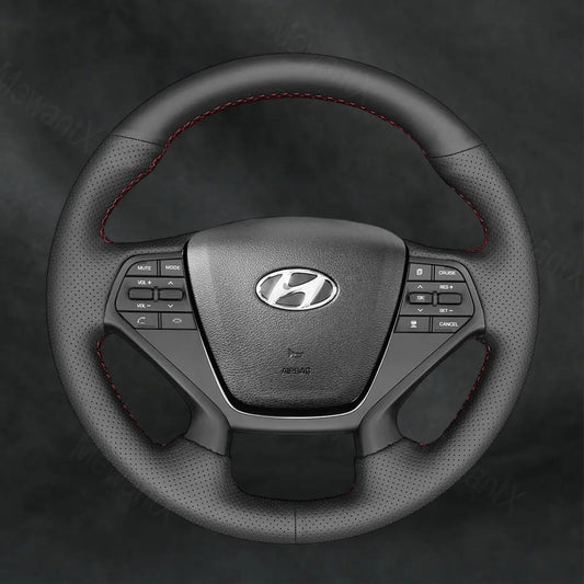 Steering Wheel Cover For Hyundai Sonata 4 - Spoke 2015 - 2019 - Mewantx