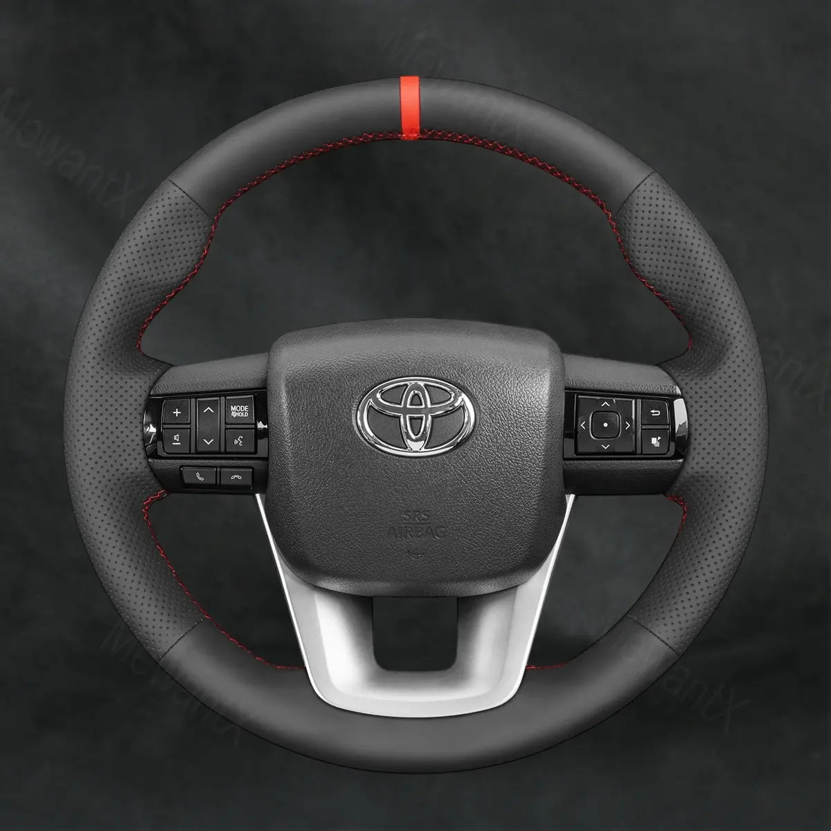 Steering Wheel Cover For Toyota Land Cruiser 70 Series J76 J78 2022 - 2024 - Mewantx