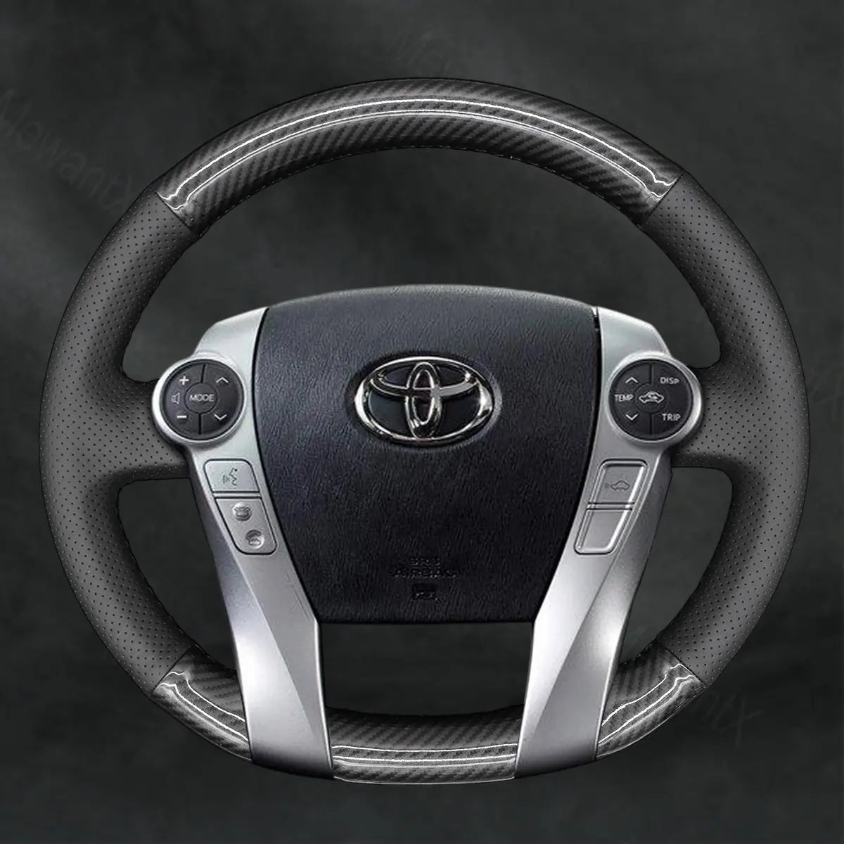 Steering Wheel Cover For Toyota Prius 30XW30 Prius+ Prius C V 2011 - 2020 - Mewantx