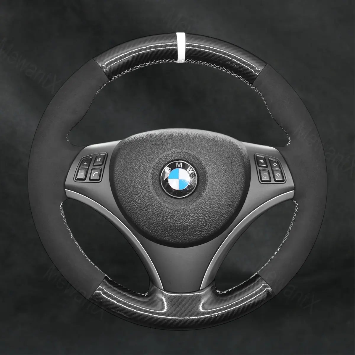 Steering Wheel Cover For BMW 1 Series E87 E81 E82 E88 2005 - 2013 - Mewantx