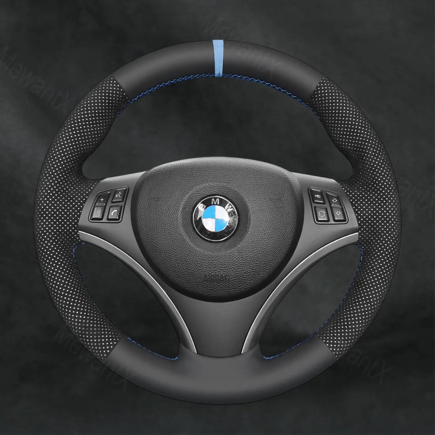 Steering Wheel Cover For BMW 1 Series E87 E81 E82 E88 2005 - 2013 - Mewantx
