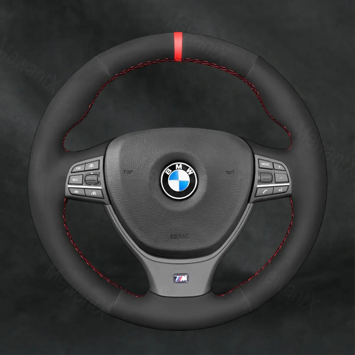 Steering Wheel Cover For BMW 5 Series M Sport F10 F11 F07 GT Gran Turismo 2009 - 2013 - Mewantx