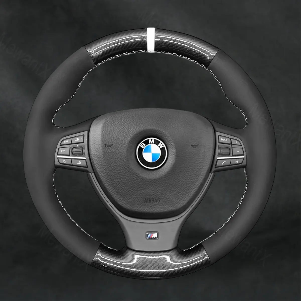 Steering Wheel Cover For BMW 5 Series M Sport F10 F11 F07 GT Gran Turismo 2009 - 2013 - Mewantx