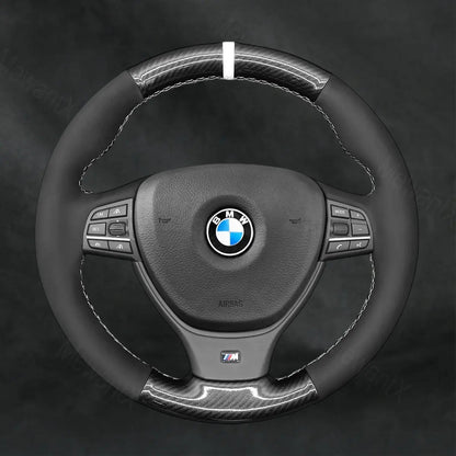 Steering Wheel Cover For BMW 5 Series M Sport F10 F11 F07 GT Gran Turismo 2009 - 2013 - Mewantx