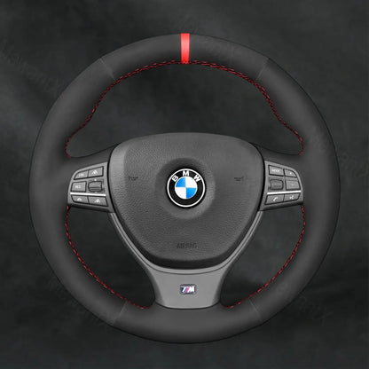 Steering Wheel Cover For BMW 7 Series F01 F02 Long Wheelbase Sedan 2008 - 2015 - Mewantx