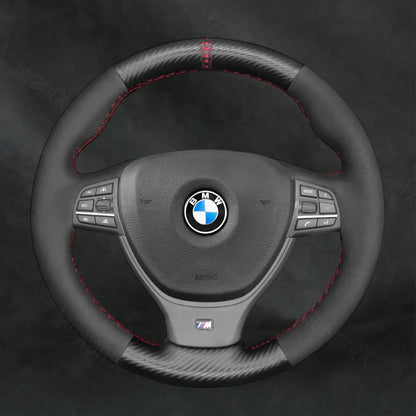 Steering Wheel Cover For BMW 7 Series F01 F02 Long Wheelbase Sedan 2008 - 2015 - Mewantx