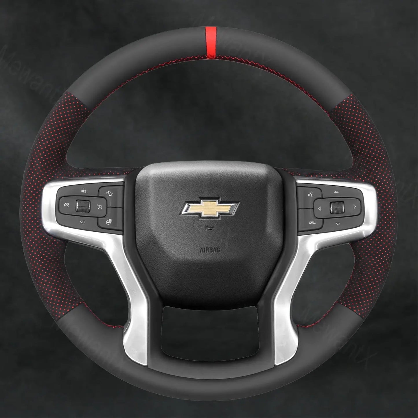 Steering Wheel Cover For Chevrolet Chevy Silverado 1500 2500 3500 2019 - 2025 - Mewantx