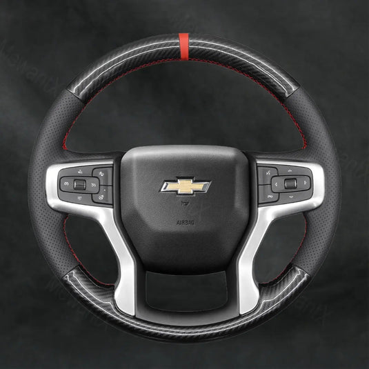 Steering Wheel Cover For Chevrolet Chevy Silverado 1500 2500 3500 2019 - 2025 - Mewantx