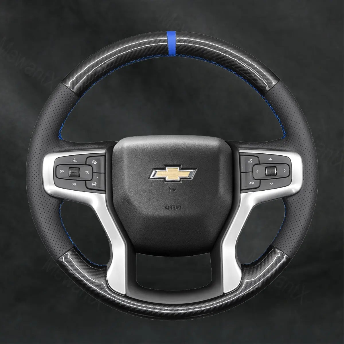 Steering Wheel Cover For Chevrolet Chevy Silverado 1500 2500 3500 2019 - 2025 - Mewantx