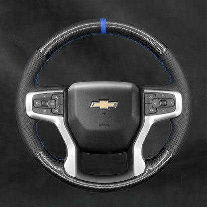 Steering Wheel Cover For Chevrolet Chevy Silverado 1500 2500 3500 2019 - 2025 - Mewantx