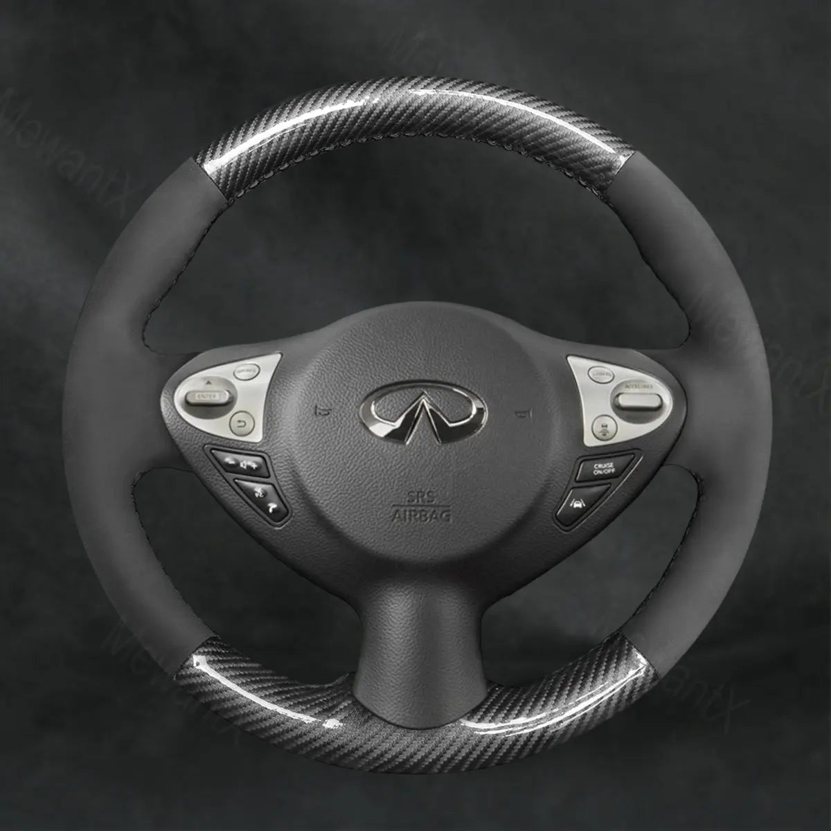 Steering Wheel Cover For Infiniti FX FX30d FX35 FX37 FX50 QX70 2009-2018