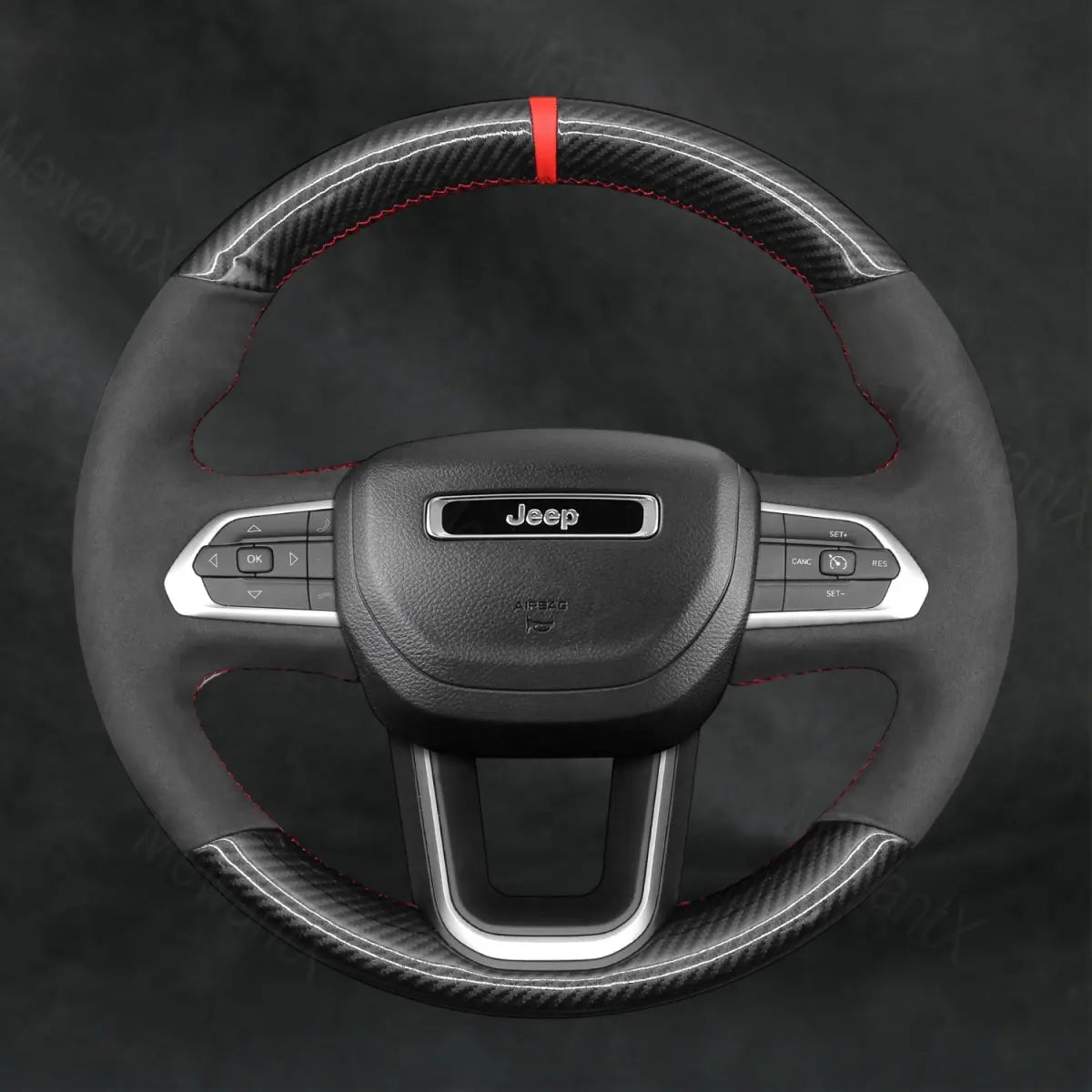 Steering Wheel Cover For Jeep Compass IIMP 2021 - 2025 - Mewantx
