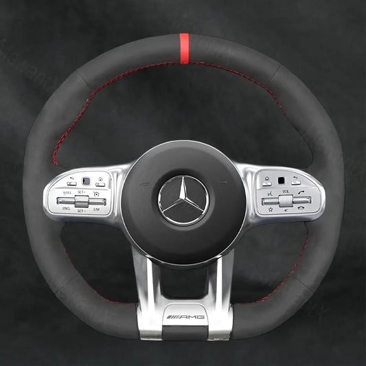 Steering Wheel Cover For Mercedes Benz AMG A35 AMG A45 W177 V177 2019 - 2023 - Mewantx