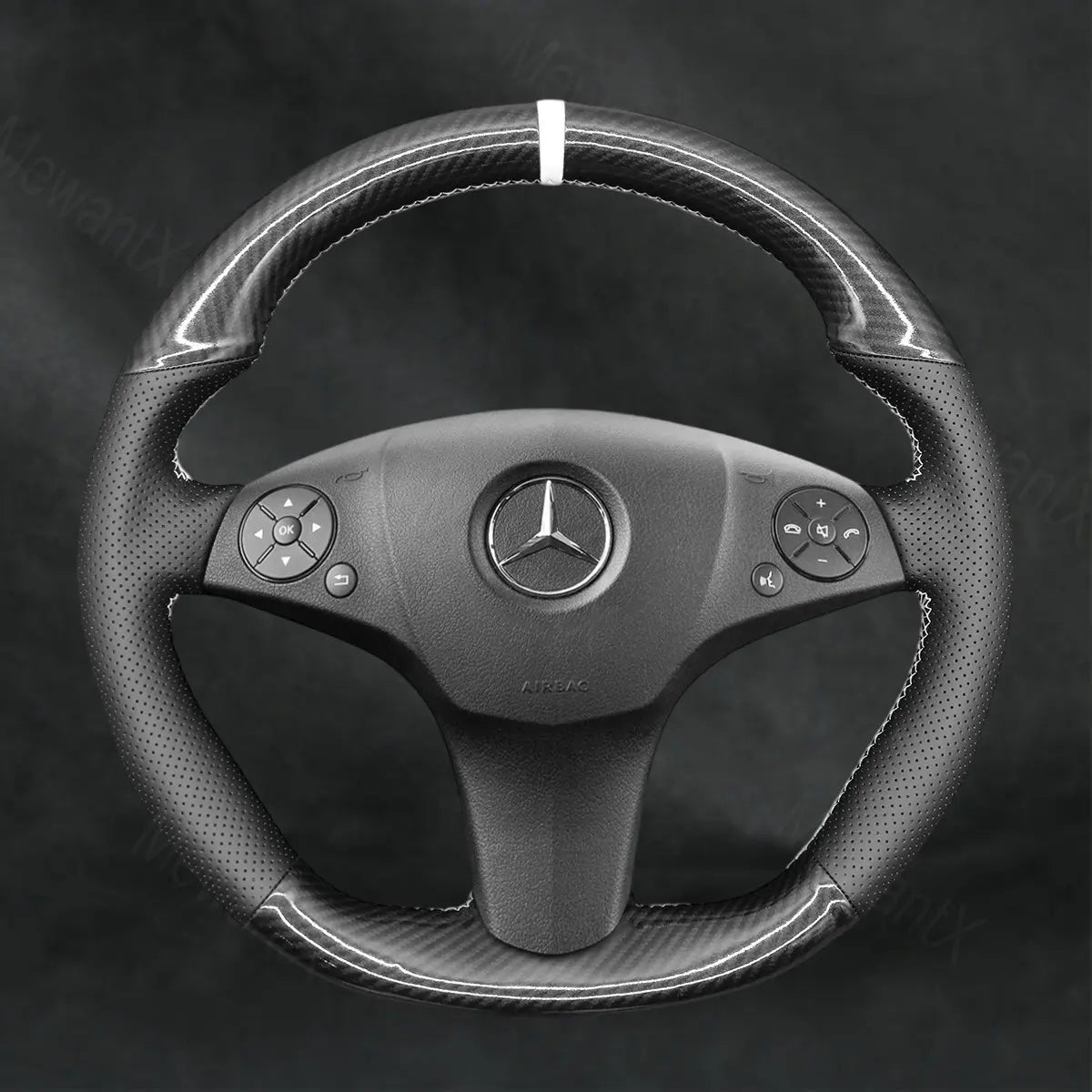 Steering Wheel Cover For Mercedes Benz AMG C63 W204 2008-2011
