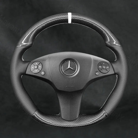 Steering Wheel Cover For Mercedes Benz AMG C63 W204 2008 - 2011 - Mewantx