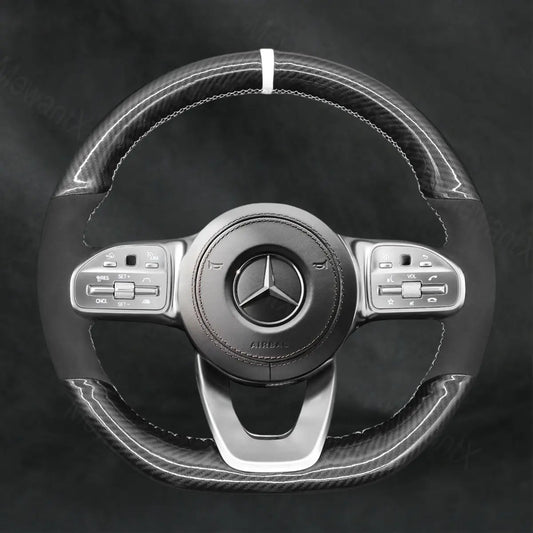 Steering Wheel Cover For Mercedes Benz AMG CLA35 CLA45 C118 2019-2023
