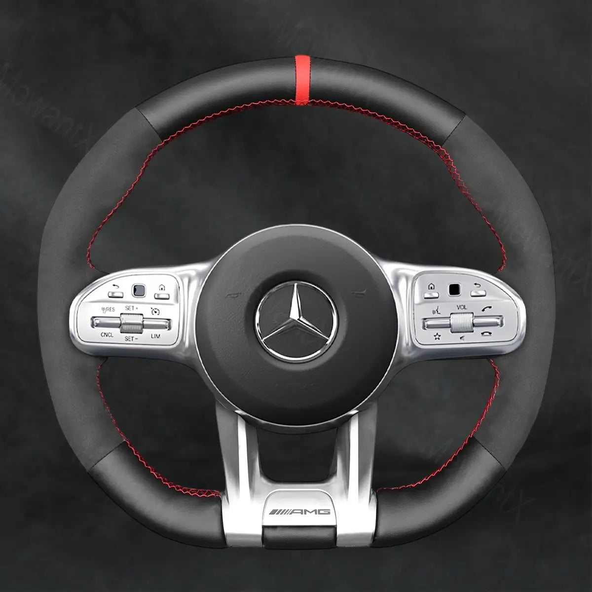 Steering Wheel Cover For Mercedes Benz AMG CLA35 CLA45 C118 2019-2023