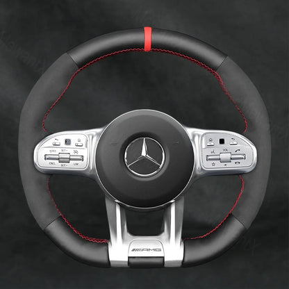 Steering Wheel Cover For Mercedes Benz AMG CLA35 CLA45 C118 2019-2023