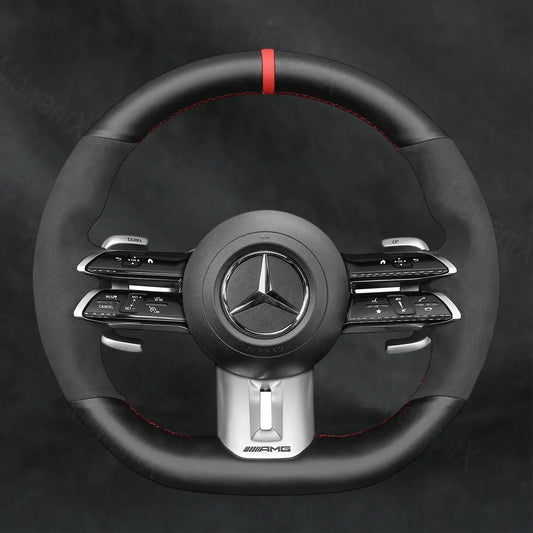 Steering Wheel Cover For Mercedes Benz AMG E53 E63 S W213 2021 - 2023 - Mewantx
