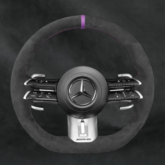 Steering Wheel Cover For Mercedes Benz AMG EQS 53 V297 2022 - Mewantx
