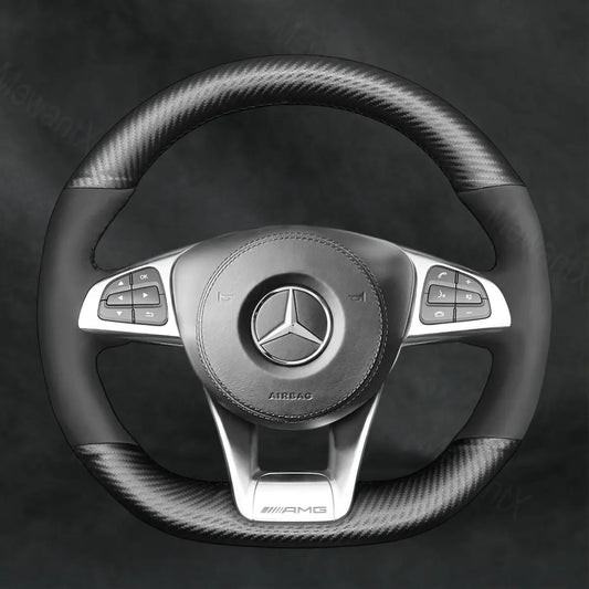 Steering Wheel Cover For Mercedes Benz AMG GLE 63 S W166 2016 - 2019 - Mewantx