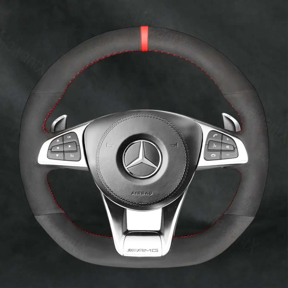 Steering Wheel Cover For Mercedes Benz AMG GT C190 R190 2016-2019
