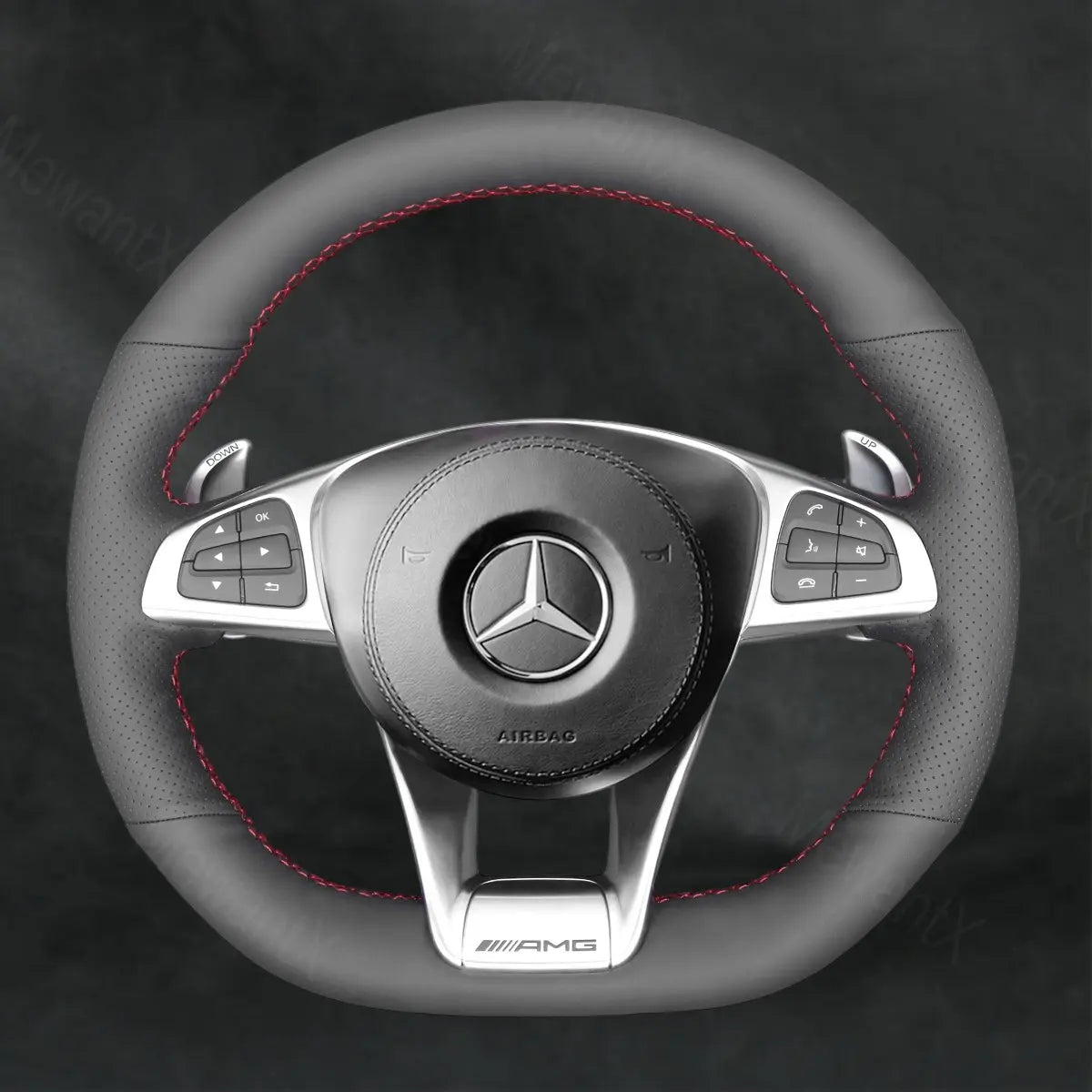 Steering Wheel Cover For Mercedes Benz AMG GT C190 R190 2016-2019