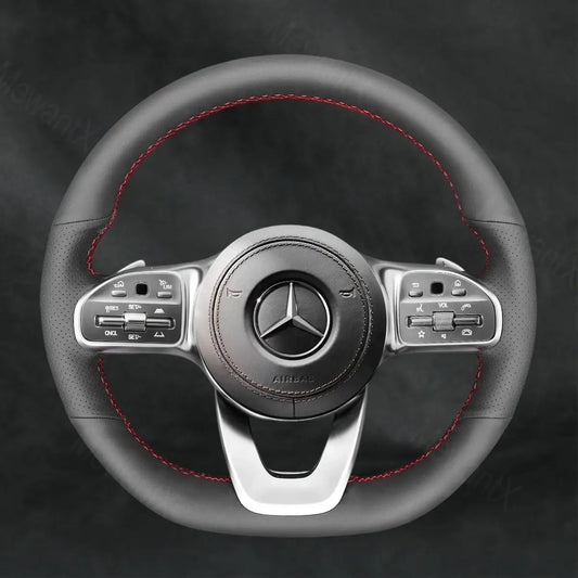 Steering Wheel Cover For Mercedes Benz AMG Line AMG Sport EQV W447 2020 - 2025 - Mewantx