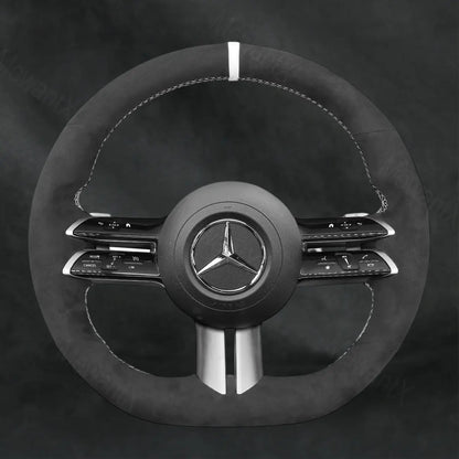 Steering Wheel Cover For Mercedes Benz AMG Line AMG Sport S - Class W223 2021 - 2023 - Mewantx